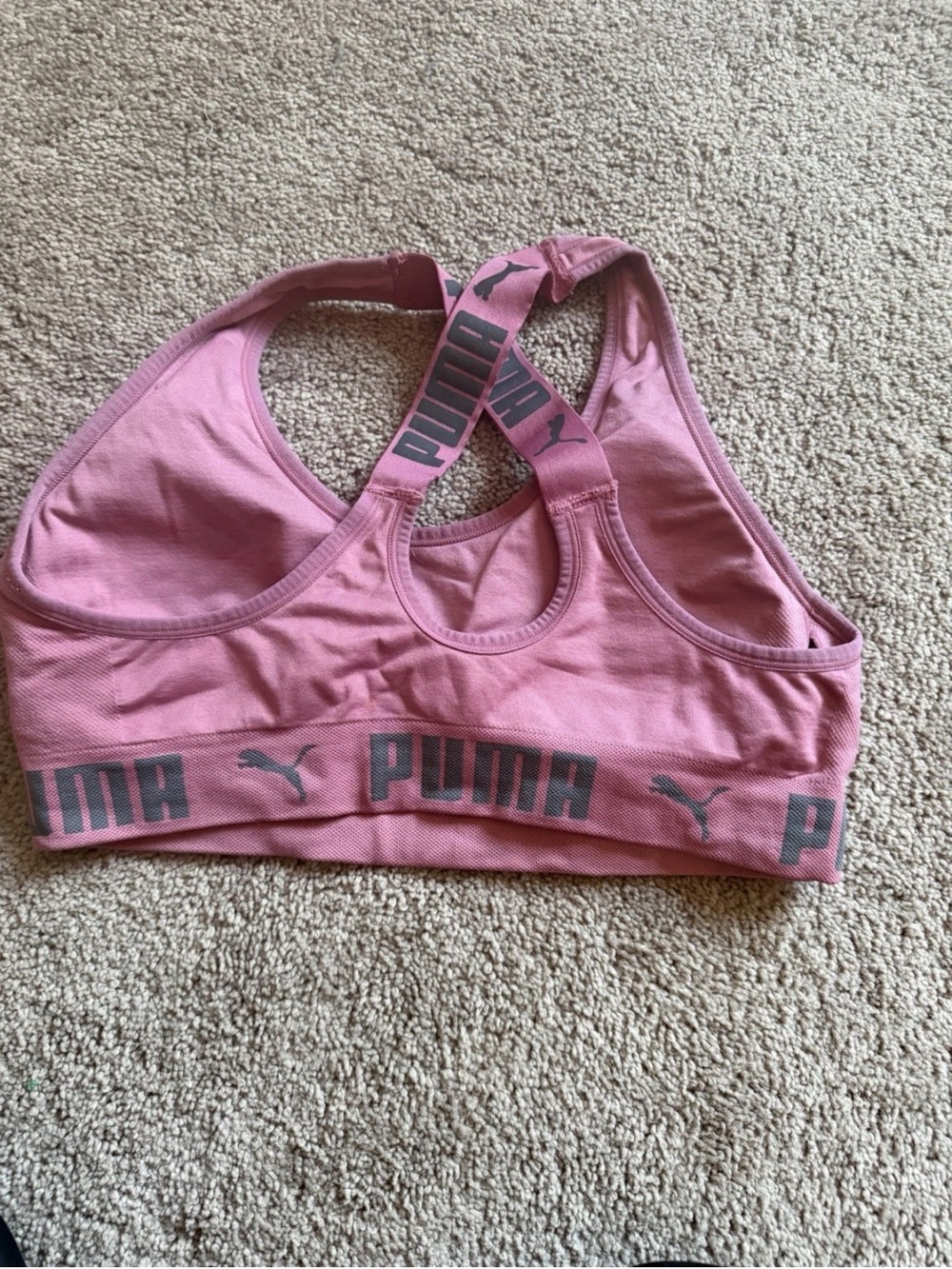 Puma Dusty Rose Logo Sports Bra - Picture 2 of 3